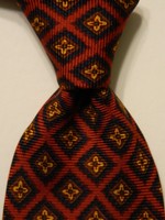 BROOKS BROTHERS Makers Men's 100% Silk Necktie Designer Geometric Red/Blue NWT