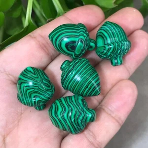 Gemas curativas Reiki cristal cuarzo bellota malaquita sintética 5 piezas - Imagen 1 de 12