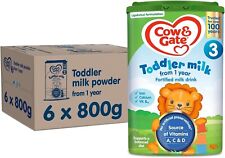 Cow & Gate 3 Toddler Baby Milk Powder Formula, 1-2 Years, 800 g (Pack of 6) ✅🚚