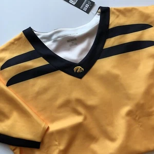 NWT University Of Iowa Hawkeyes Men’s 3XL Jersey Yellow Authentic Brand FLAW - Picture 1 of 10
