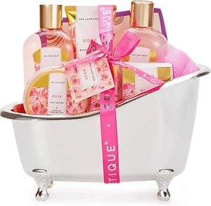 Spa Luxetique Spa Gift Set, Pamper Gifts for Women, 8Pcs Rose Bath Gift Set with - Picture 1 of 12
