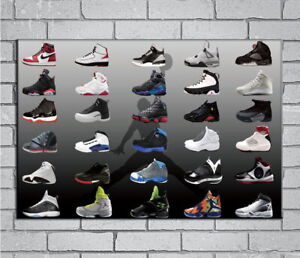 143023 Air Jordan Sneaker Shoes Wall Print Poster UK