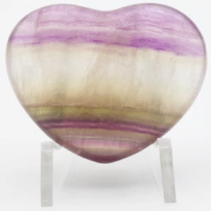 CAPTIVATING Carved AMETHYST Gemstone HEART Fluorite SCULPTURE Crystal Heal Gift - Imagen 1 de 8