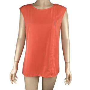 Sachin + Babi Womens Preston Top Size 4 Sleeveless Coral Silver Side Panels - Picture 1 of 7