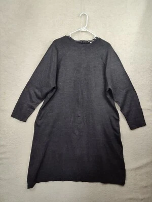 Nina Leonard Women Dress 3X Gray 100% Acrylic Long Sleeve Sweater Knee Length - Image 1 of 4