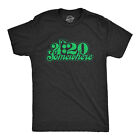 T-shirt homme It's 4:20 Somewhere drôle marijuana mauvaises herbes fumeur nouveauté
