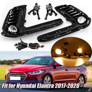 2 PIEZAS luces de circulación diurna LED para automóvil lámpara antiniebla DRL para Hyundai Elantra 2017-2018 - Imagen 1 de 11