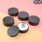 Beauty 5Pcs 100ml Black Aluminum Tin Round Cans Empty Sample Containers Jars