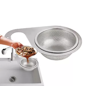 Stainless Steel Swan Sink Strainer Basket Kitchen Faucet Hanging Filter Basket - Picture 1 of 12