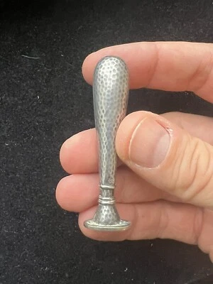 ANTICO TIMBRO CERA SIGILLO ART NOUVEAU ARGENTO 800 - Immagine 1 di 4