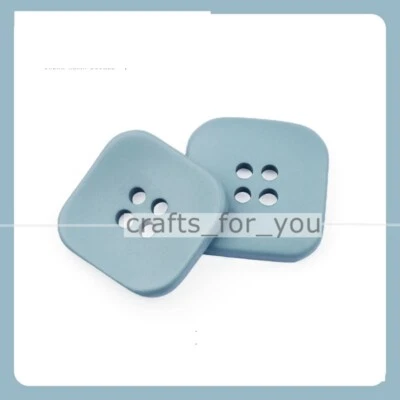 10PCS 18MM-30MM 4-HOLE 2-HOLE COLORED RESIN BUTTONS FOR CLOTHING SEWING CRAFT - Image 1 of 4