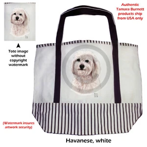 Canvas Tote - White Havanese - Picture 1 of 1