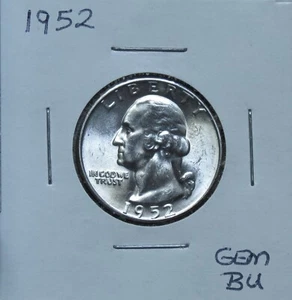 1952 Gem BU Problem Free 4722ERCS Wash Qt - Picture 1 of 4