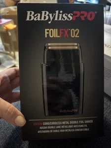 BaByliss Pro Foil FX02 Cordless BLACK Double Foil Shaver BNIB NEVER OPENED - Picture 1 of 10