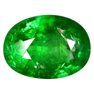 0,57 ct Außergewöhnlicher Ovalschliff (5 x 4 mm) Russischer Tsavorit Granat Edelstein - Bild 1 von 1