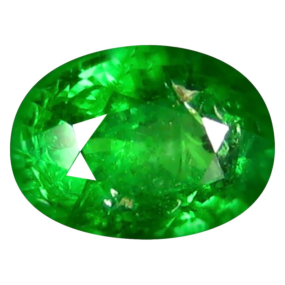 0.57 ct Extraordinary Oval Cut (5 x 4 mm) Russian Tsavorite Garnet Gemstone - Image 1 of 1