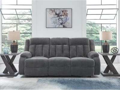 Sofá reclinável Free Wake moderno dupla face elétrico com mesa suspensa, carregador USB - Imagem 1 de 4