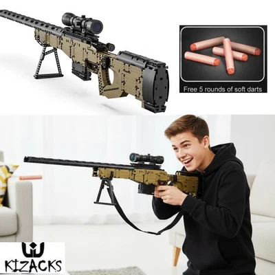 CaDA Technic Sniper Rifle Building Blocks Gun - Firing Darts Model Kit - 979pcs - image 1 of 4