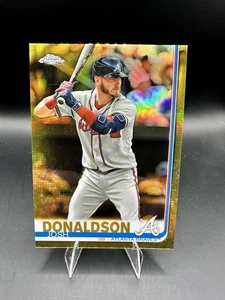 2019 Topps Chrome Josh Donaldson Gold Refractor /50 Braves #85 - Picture 1 of 1