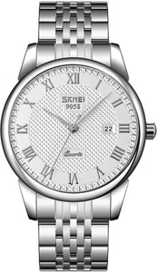 MASTOP Mens Womens Quartz Watch Roman Numeral Business Casual Steel Silver - Picture 1 of 7