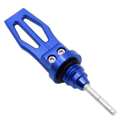 Tapón de tapa de varilla de medición de aceite de motor de motocicleta CNC cárter medidor de nivel de aceite azul Foto 1 de 4
