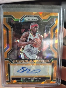 2021-22 Panini Prizm - Penmanship Desmond Mason #PM-DMN Orange Ice Prizm (AU) - Bild 1 von 2