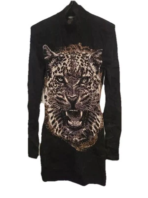 Vestido suéter negro para mujer Roberto Cavalli talla 42 * Foto 1 de 4