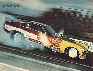 1973 Great Magazine Pic of Mike Burkhart Chevrolet Chevy Vega divertido auto - Imagen 1 de 1