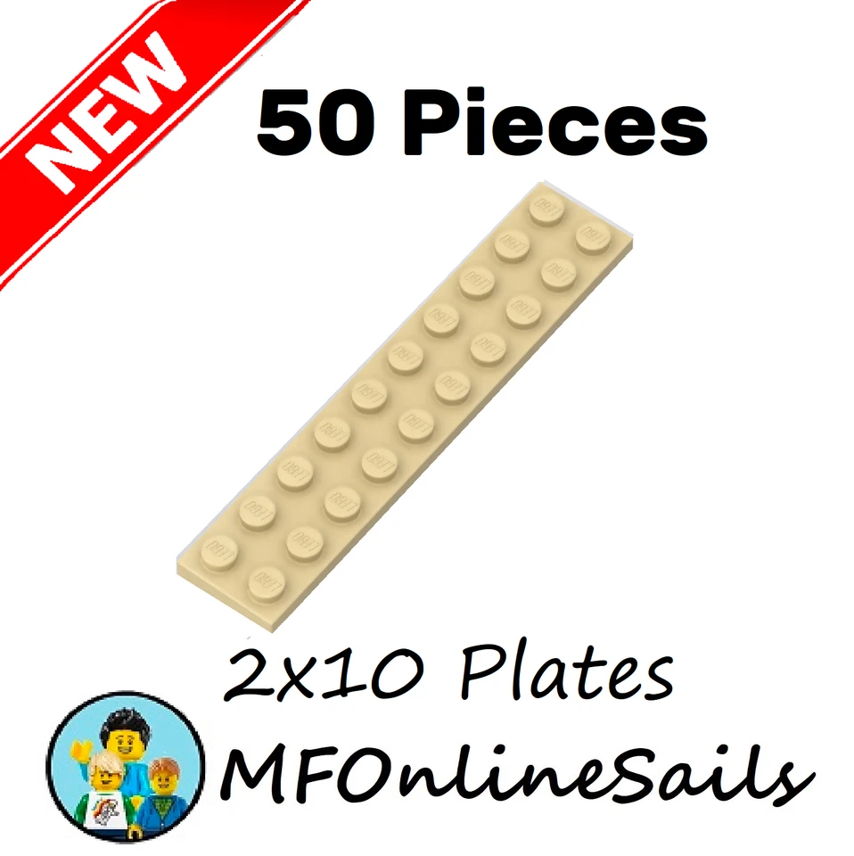 21 Blue LEGO 3832 2x10 Plates