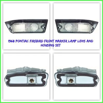 Conjunto de abajur e carcaça de estacionamento frontal REA com gaxetas para 1968 Pontiac Firebird - Imagem 1 de 3