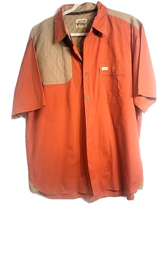 Game Guard Original Hunting Button Down Burnt Orange/Tan Shirt Men's XL  EUC - Image 1 of 4