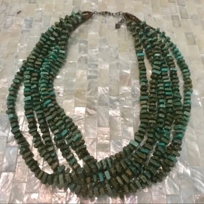 Silpada Sterling Silver 6 strand Howlite Necklace Cascading Wave Pendant N1535 - Image 1 of 4