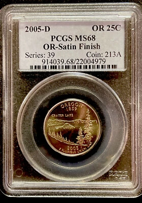 2005 D Oregon State Quarter PCGS MS68  Satin Finish ENN Coins - Image 1 of 2
