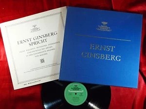 ERNST GINSBERG SPRICHT PROSA BALLADEN MONOLOGE ANEKDOTEN DEUTSCHE GRAMMOPHON - Picture 1 of 4