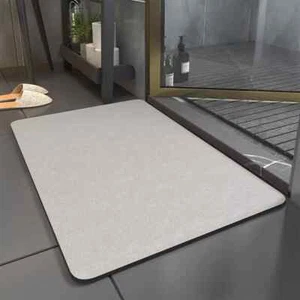 Stone Bath Mat Diatomaceous Earth Shower Mat, Non Slip Super Absorbent Quick Dry - Picture 1 of 13