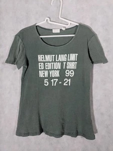 Helmut Lang Vintage Archive 99 Limited Edition Stencil Military Thermal Shirt M - Picture 1 of 4