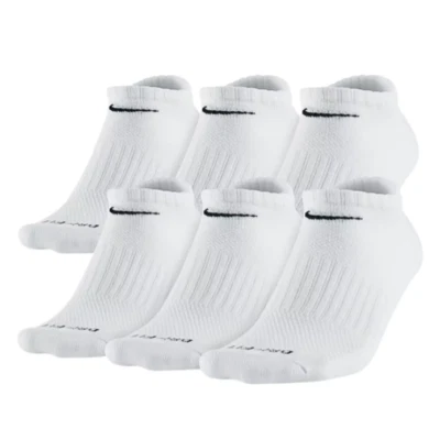 Nike Dri-FIT Everyday Plus Calcetines Ligeros No-Show 6 Pares Adulto Blanco Grande Foto 1 de 4