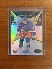 2019-20 Upper Deck Trilogy Premieres Level 1 /999 Kaapo Kakko #82 Rookie Rangers