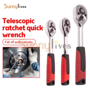 1/4" 3/8" 1/2" Drive Ratchet Socket Wrench Handle 24 Tooth Quick Peel Function - Picture 1 of 15
