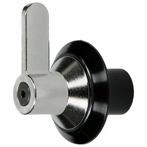 GENUINE SMEG OVEN COOKER BLACK SILVER CHROME CONTROL KNOB DIAL SWITCH 694971699 - Picture 1 of 3