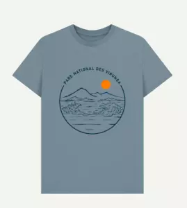 Teemill Tchegera Island Herren T-Shirt - Stone Blue - Small - Neu - Bild 1 von 1
