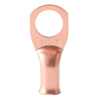 10pcs Copper Lugs 3/8'' Ring Terminal Battery 8AWG Wire Welding Cable Connector - Image 1 of 4