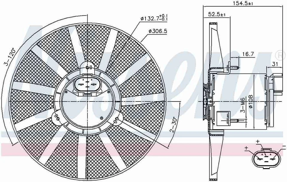 Motor ventilador refrigeración motor Nissens 85720 para Volkswagen Jetta 1,6 L L4 GL Foto 1 de 1
