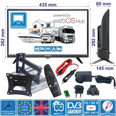 Unispectra® 19" Smart TV (LG webOS) Magic Remote 12V 240V Camion Barca