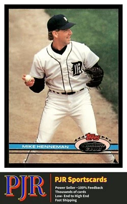 1991 Stadium Club #287a Mike Henneman Detroit Tigers Extra 35% Off 4+ - Image 1 of 2