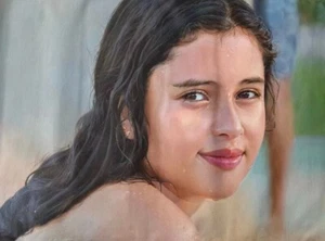 custom portrait painting from Photo, Hand Painted with oil on canvas - Imagen 1 de 10