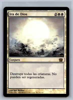 Magic MTG SPANISH Core Set 8th Edition Wrath of God #58/350 Foil TCG CCG Eighth - Image 1 of 2