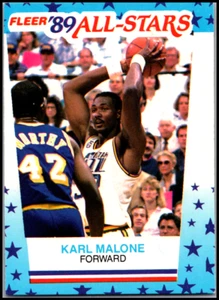 Karl Malone 1989 Fleer #1 - pegatinas de la corte ¡envío gratuito! - Imagen 1 de 2