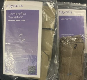 Sigvaris Compreflex Lite Transition Inelastic Wrap Calf XL Tall und 5 Stück Accutab - Bild 1 von 10