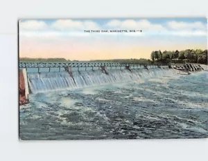Postcard The Third Dam Marinette Wisconsin - Picture 1 of 2